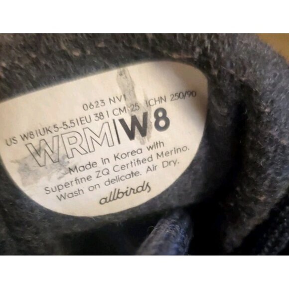 Allbirds Wool Runners Women’s Size 8 Navy - Picture 9 of 12